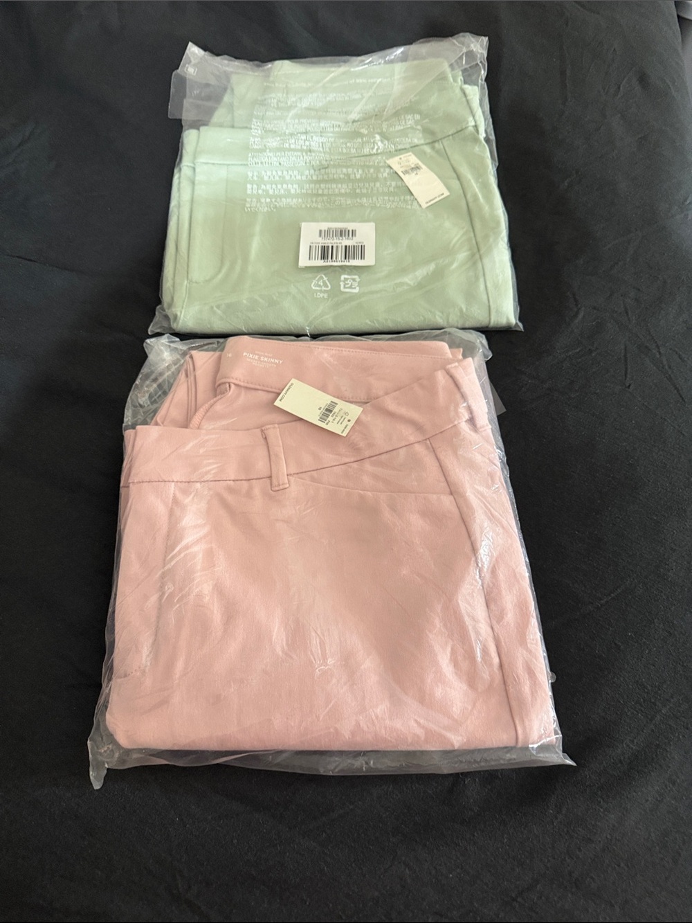 Two-Pack  old navy pixie Pastel Pants - Mint Green & Blush Pink